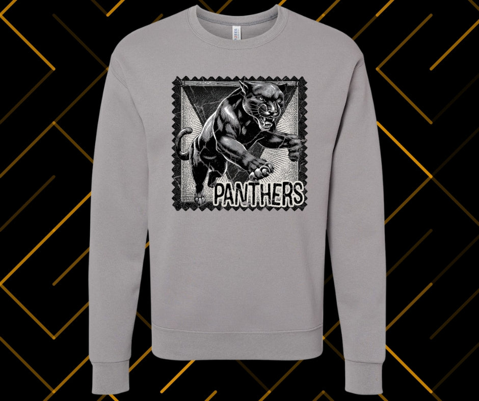 Panthers Stamp Graphic Tee & Sweatshirt