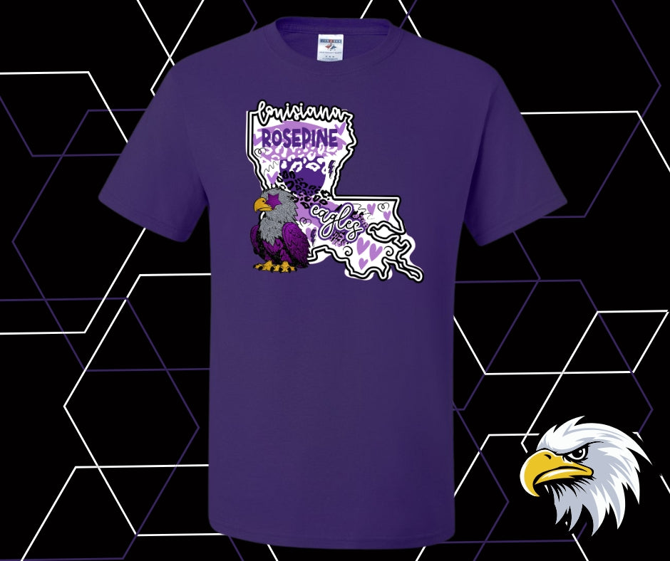 Rosepine Eagles LA boot Graphic Tee