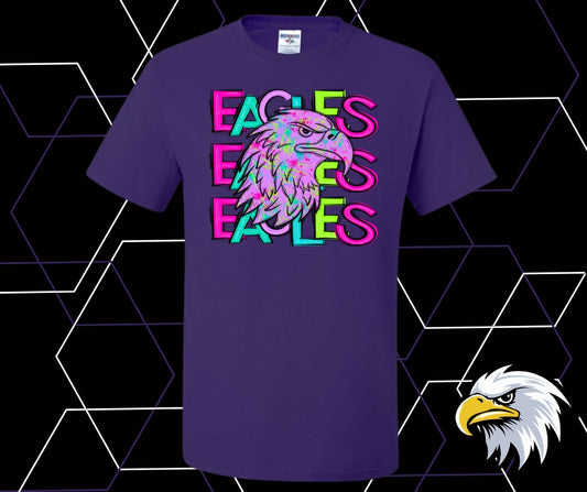 Eagle Mascot Neon Graphic Tee