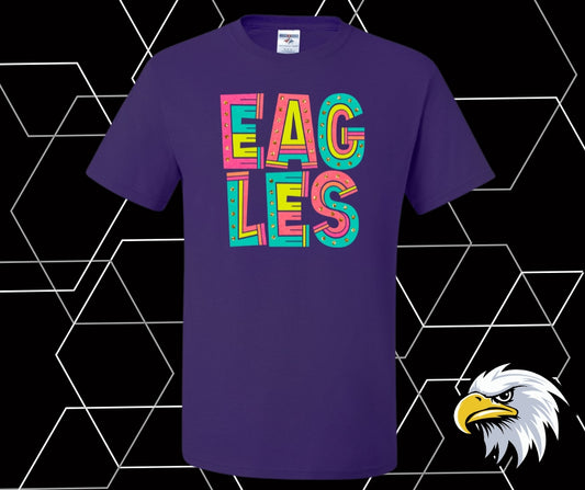 Eagles Neon Block Graphic Tee