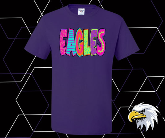 Eagles Neon Retro Graphic Tee