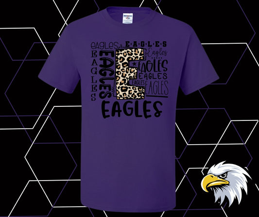 Eagles Leopard Collage Graphic Tee
