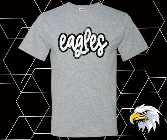 Eagles Distressed Script Graphic Tee