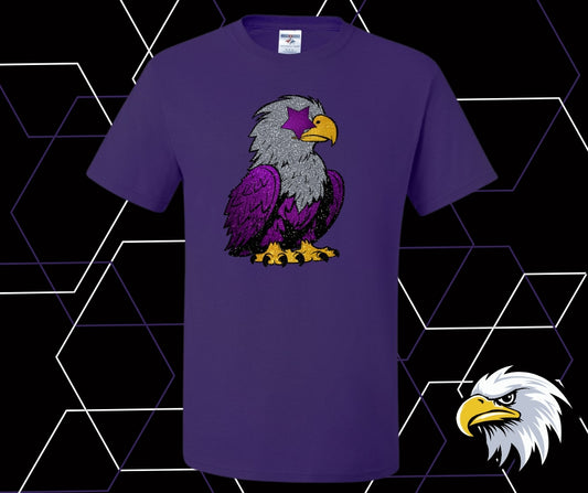 Faux Glitter Eagle Graphic Tee