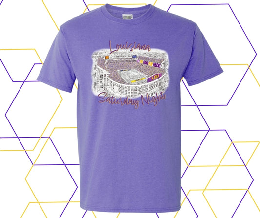 Louisiana Saturday Night Stadium Graphic Tee