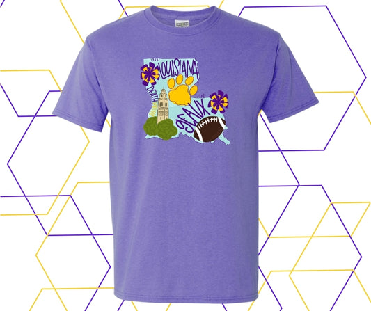 LA Geaux Football Boot Graphic Tee