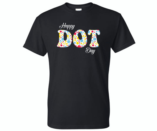 Happy Dot Day Script Graphic Tee
