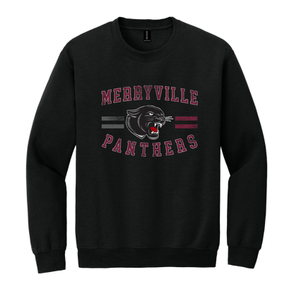 Merryville Panthers Mascot Vintage Striped Tee