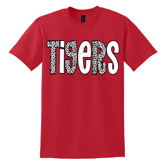 Tigers Leopard Doodle Tee