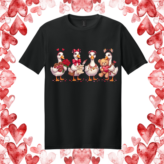 Flock of Geese Valentines Day Tee