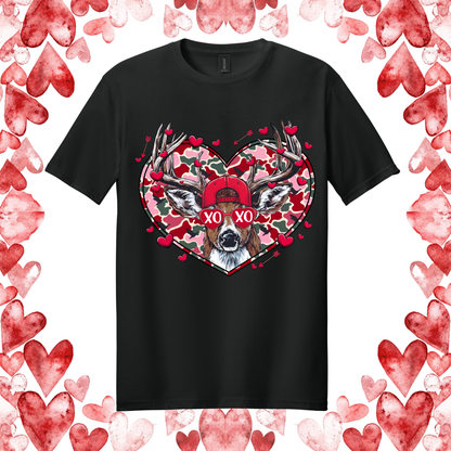 Cool Deer Valentine's Day Tee