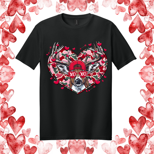 Cool Deer Valentine's Day Tee