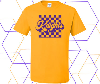 Knights Retro Checker Graphic Tee