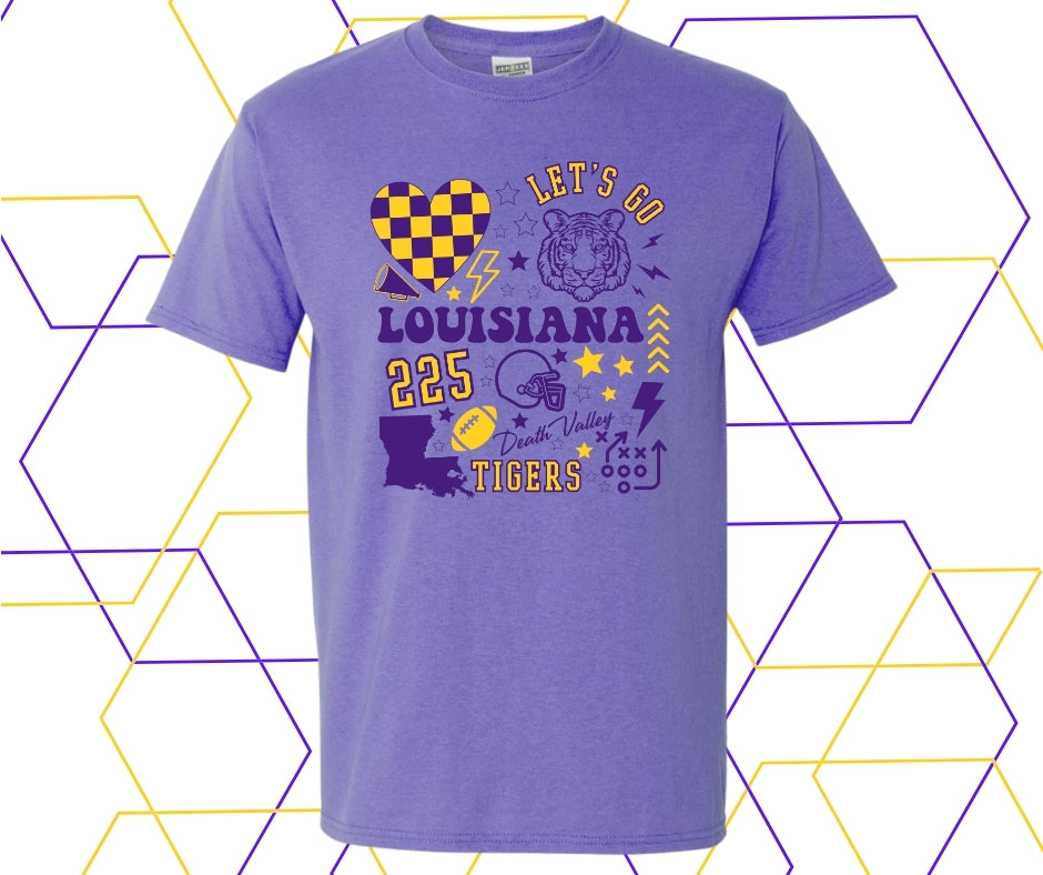 Lets Go Tigers Collage Graphic Tee