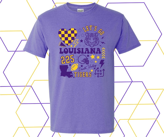 Lets Go Tigers Collage Graphic Tee