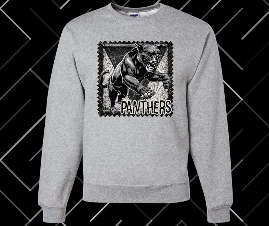 Panthers Stamp Graphic Tee & Sweatshirt