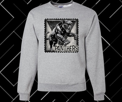 Panthers Stamp Graphic Tee & Sweatshirt