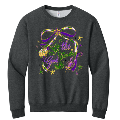 Let The Good Times Roll Girly Mardi Gras Tee