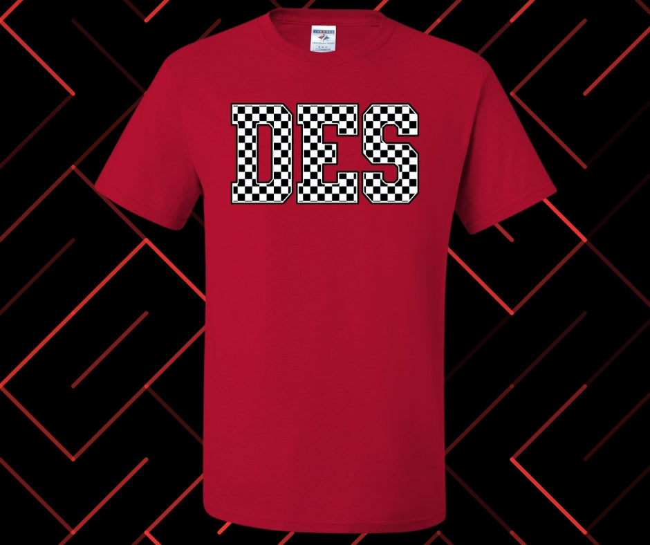 DES (DeQuincy) Checker Graphic Tee