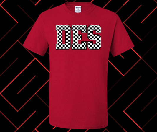 DES (DeQuincy) Checker Graphic Tee