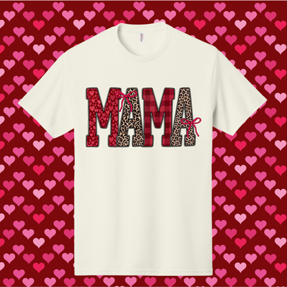 Leopard and Red Mama Valentine's Day Tee