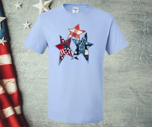Star Patchwork design Graphic Tee