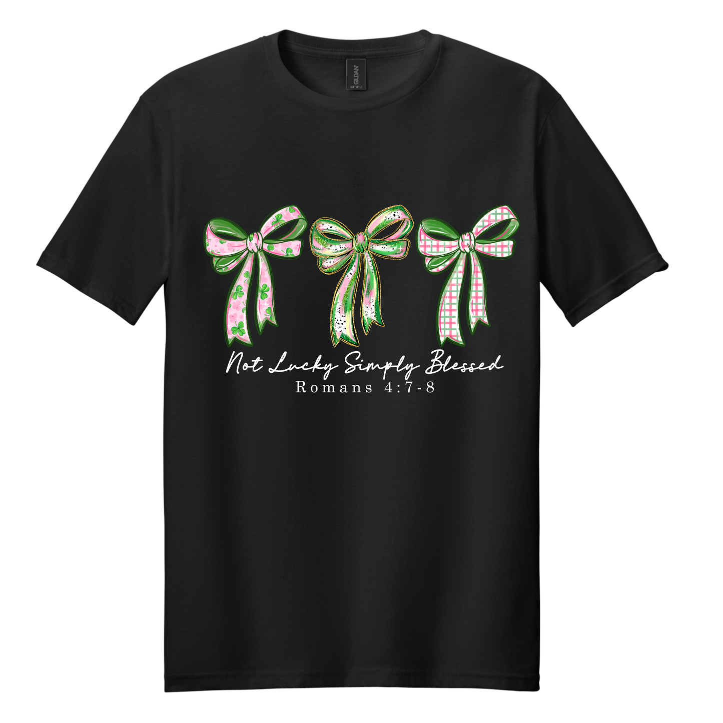 Not Lucky Simply Blessed Coquette Tee