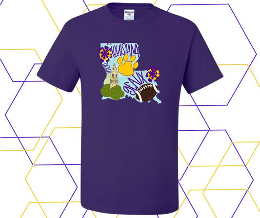 LA Geaux Football Boot Graphic Tee