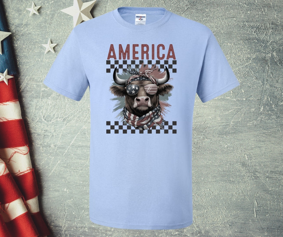 America Cow Graphic Tee
