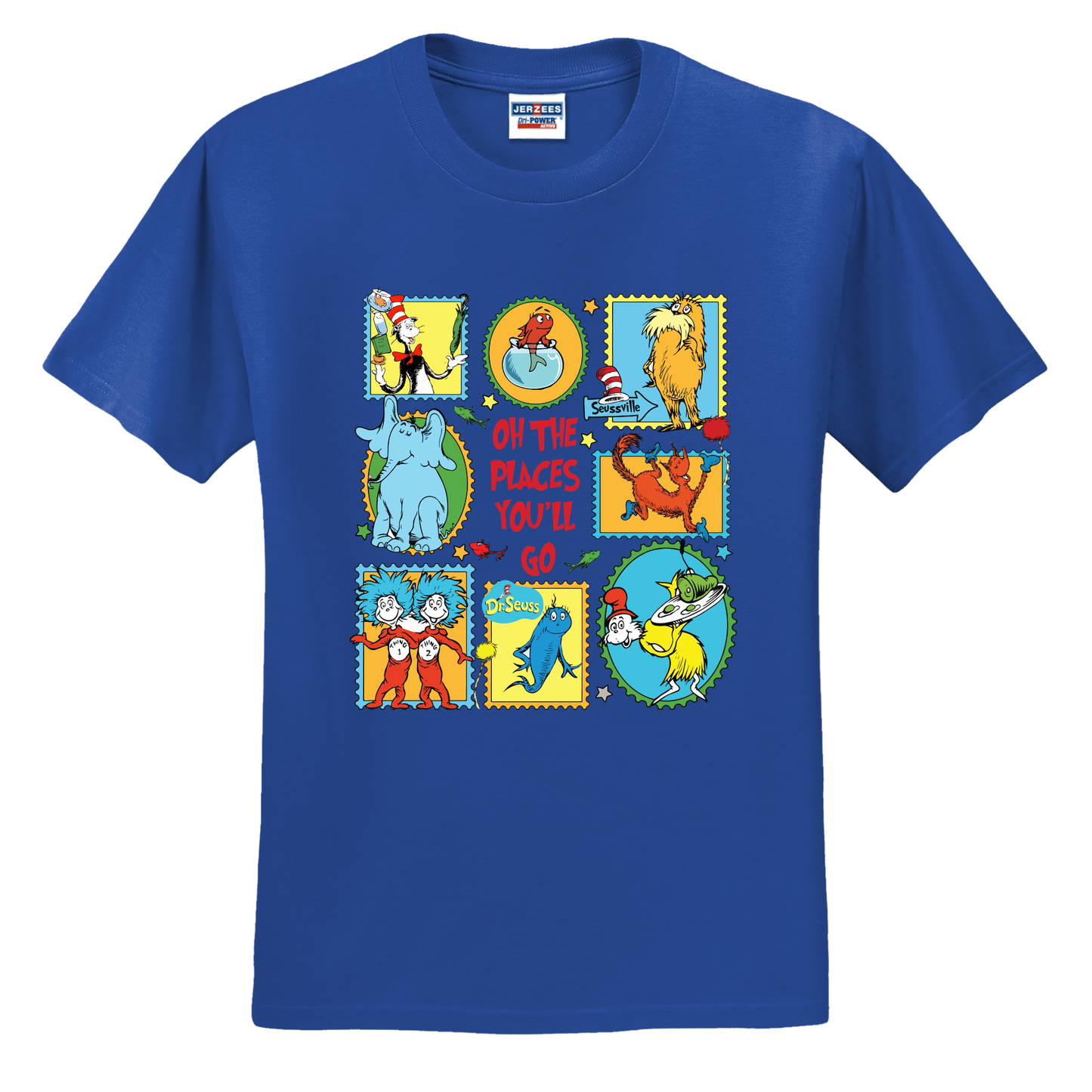 Oh The Place You Will Go Stamp Collage Tee