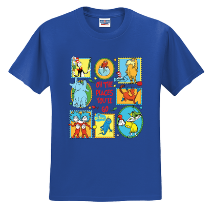 Oh The Place You Will Go Stamp Collage Tee