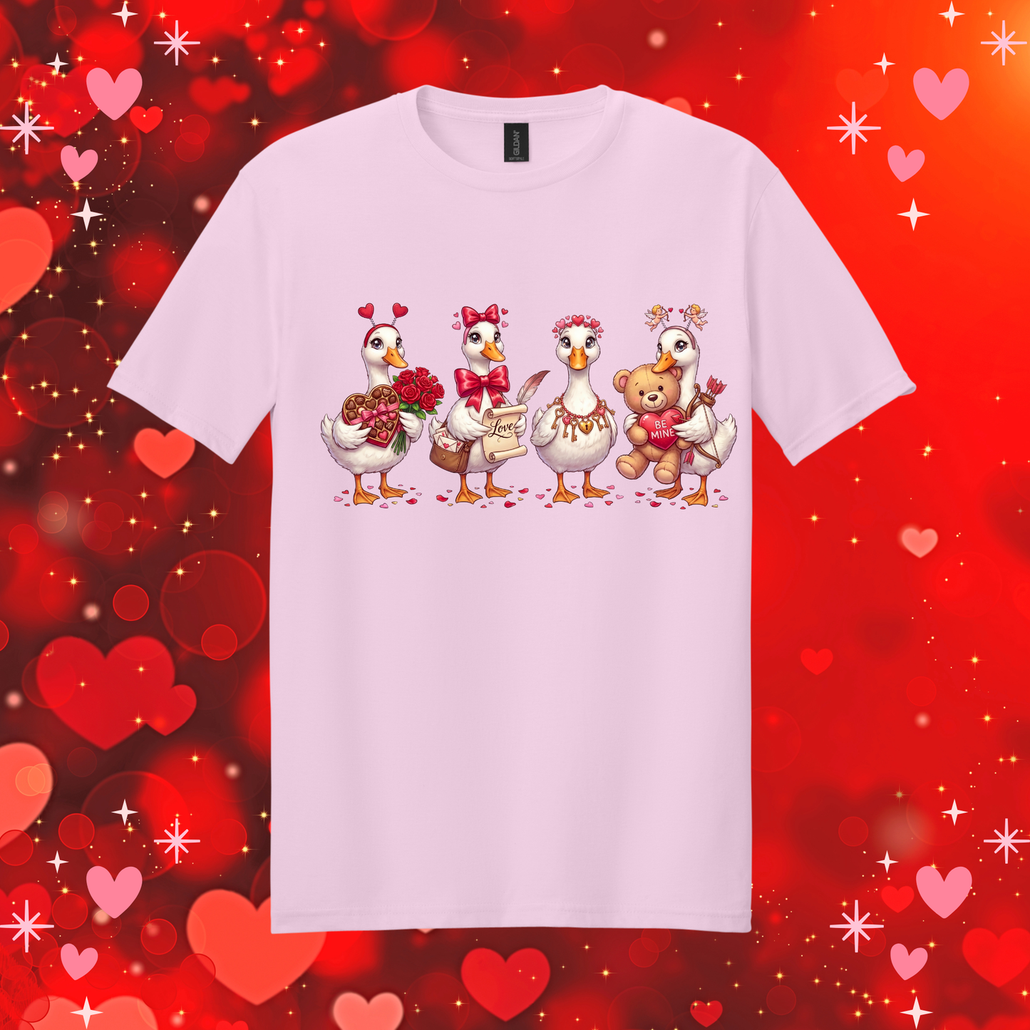 Flock of Geese Valentines Day Tee