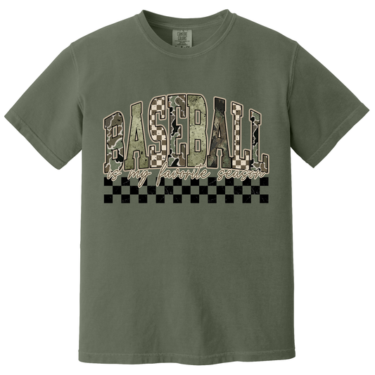 Camo "Baseball Is My Favorite Season" Tee