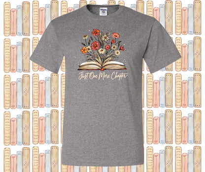 Just One More Chapter Floral Book (Cream Text) Graphic Tee