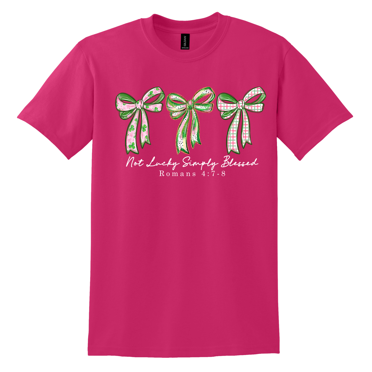 Not Lucky Simply Blessed Coquette Tee