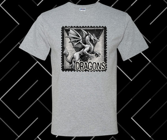 Dragons Stamp Graphic Tee & Sweatshirt