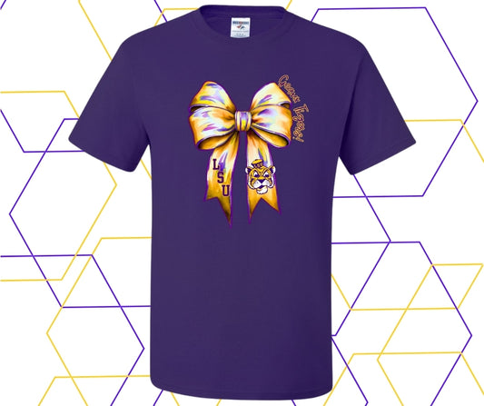 Geaux Tigers Vintage Bow Graphic Tee
