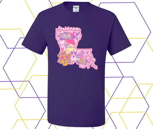 Pink LA Tigers Boot Graphic Tee