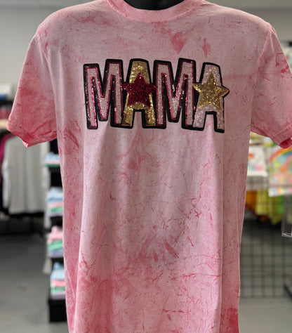 Mama Sequin Pink Tee