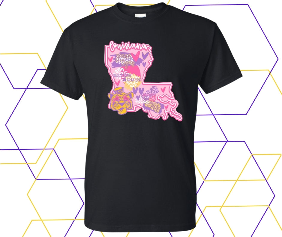 Pink LA Tigers Boot Graphic Tee