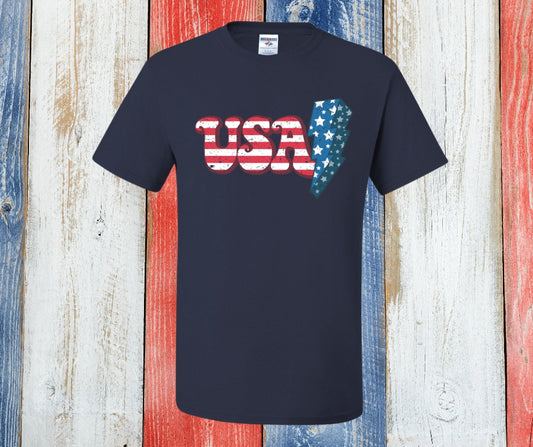 USA Lightning Bolt Graphic Tee