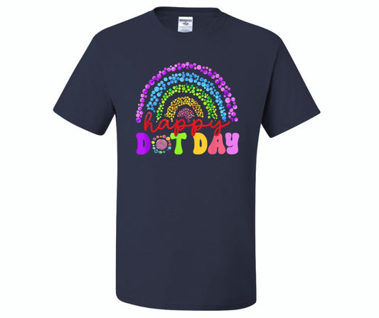 Rainbow Happy Dot Day Graphic Tee