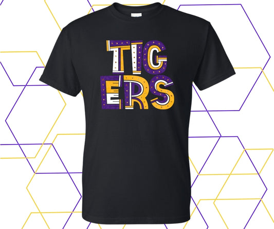 Tigers Retro Block Graphic Tee