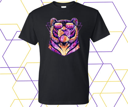 Retro Tiger Faux Rhinestone Graphic Tee