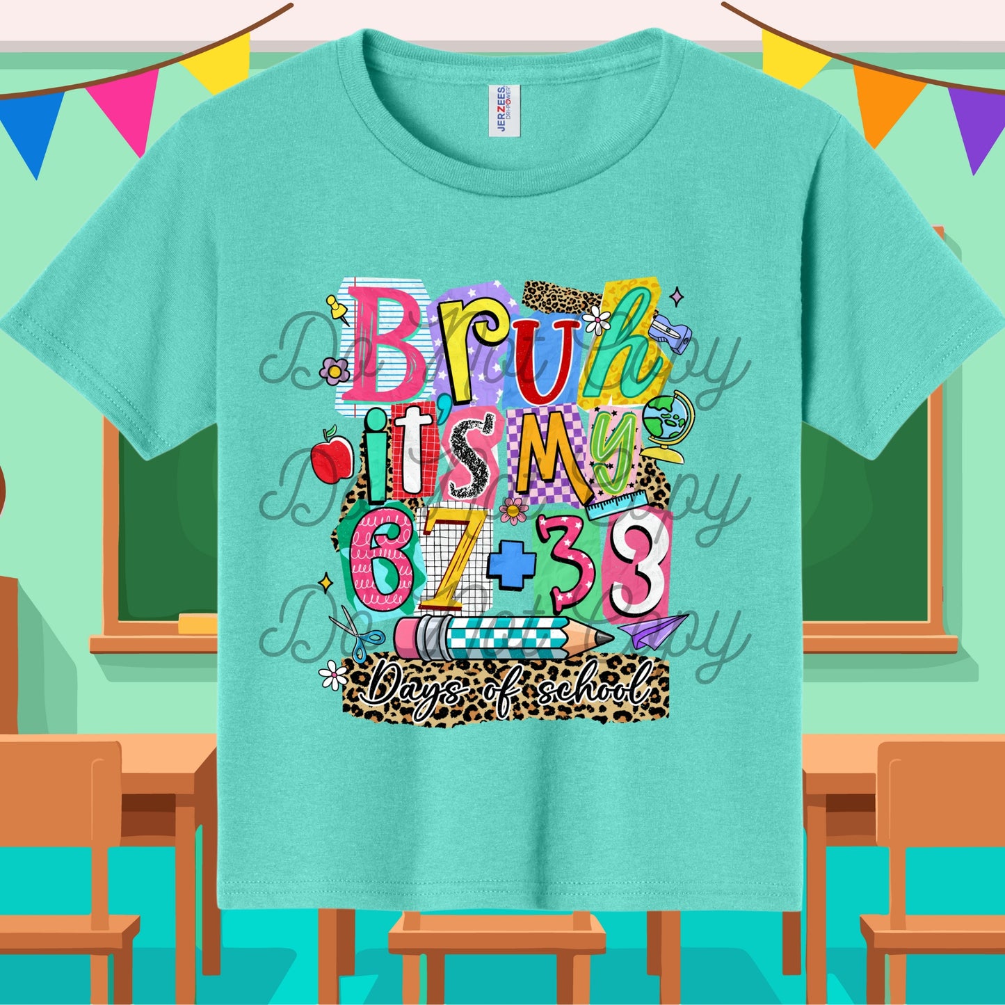 Girly Bruh It's My 67+33 Days of School Tee