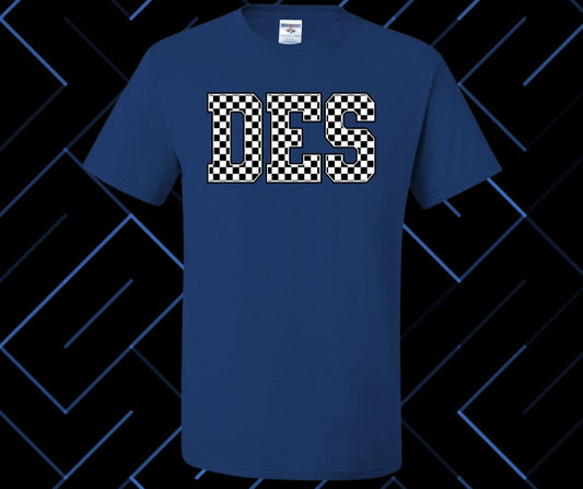 DES (DeRidder) Checker Graphic Tee