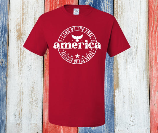 America Land of the Free Graphic Tee