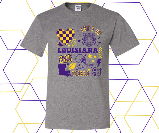 Lets Go Tigers Collage Graphic Tee