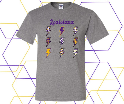Louisiana Lightning Bolt Retro Graphic Tee
