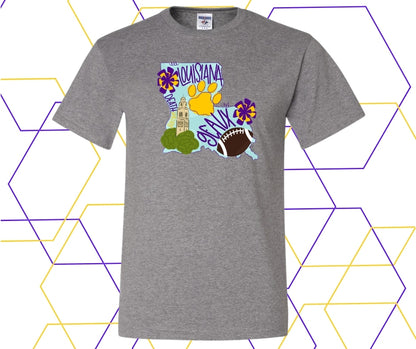 LA Geaux Football Boot Graphic Tee